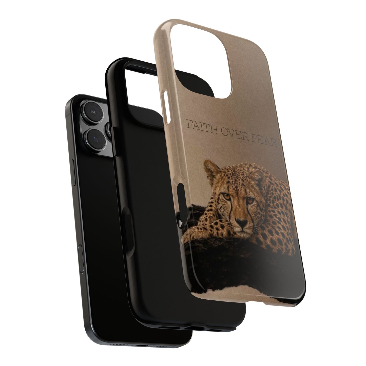 Faith Over Fear Cheetah Phone Case