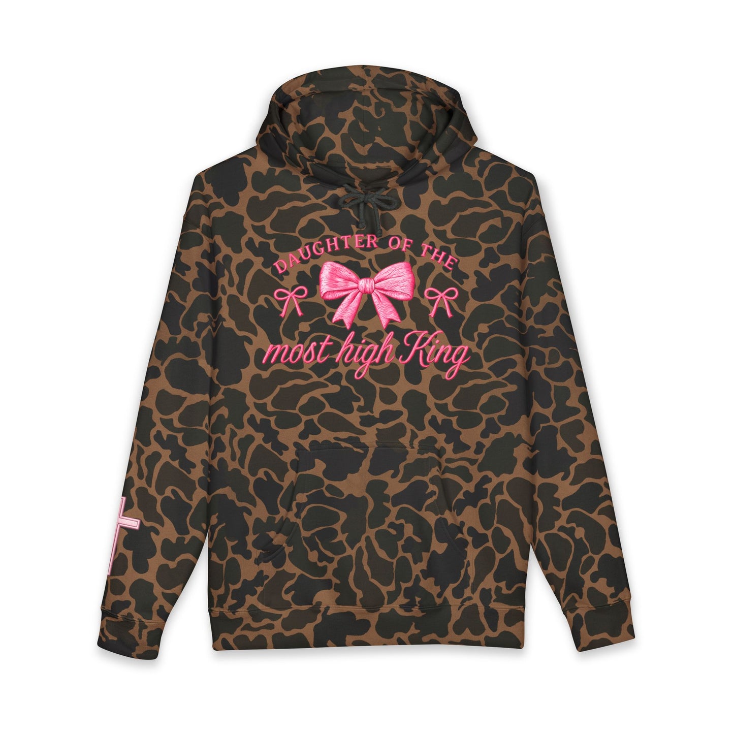 Hoodie – Daughter of the Most High King Pink Bow Christian Sweatshirt