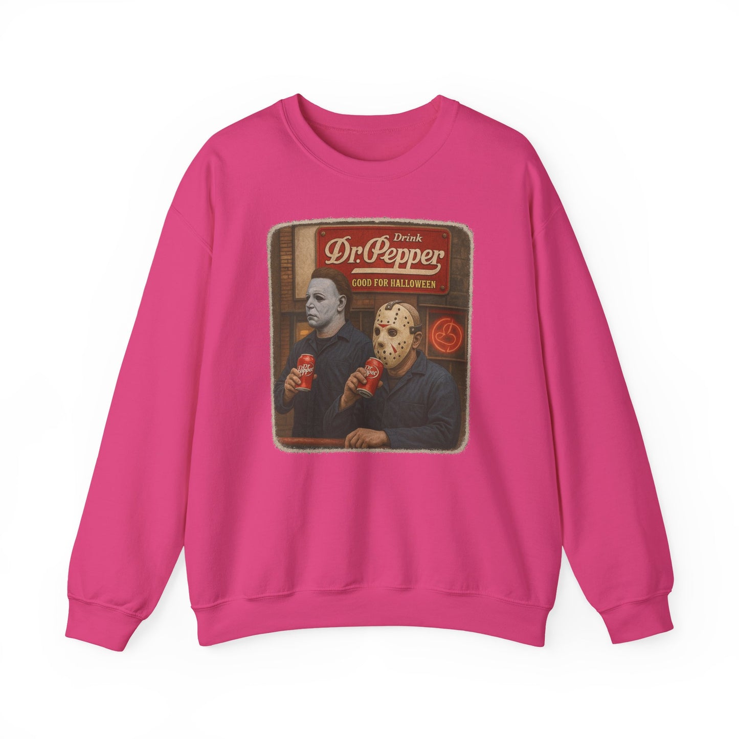 Halloween Horror Sweatshirt — Dr. Pepper "Good for Halloween" Retro Design
