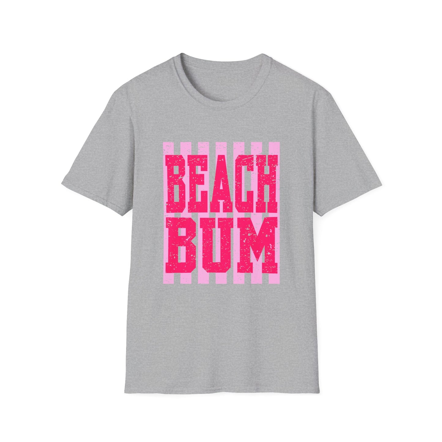 Beach Bum T-Shirt — Retro Pink Striped Summer Tee