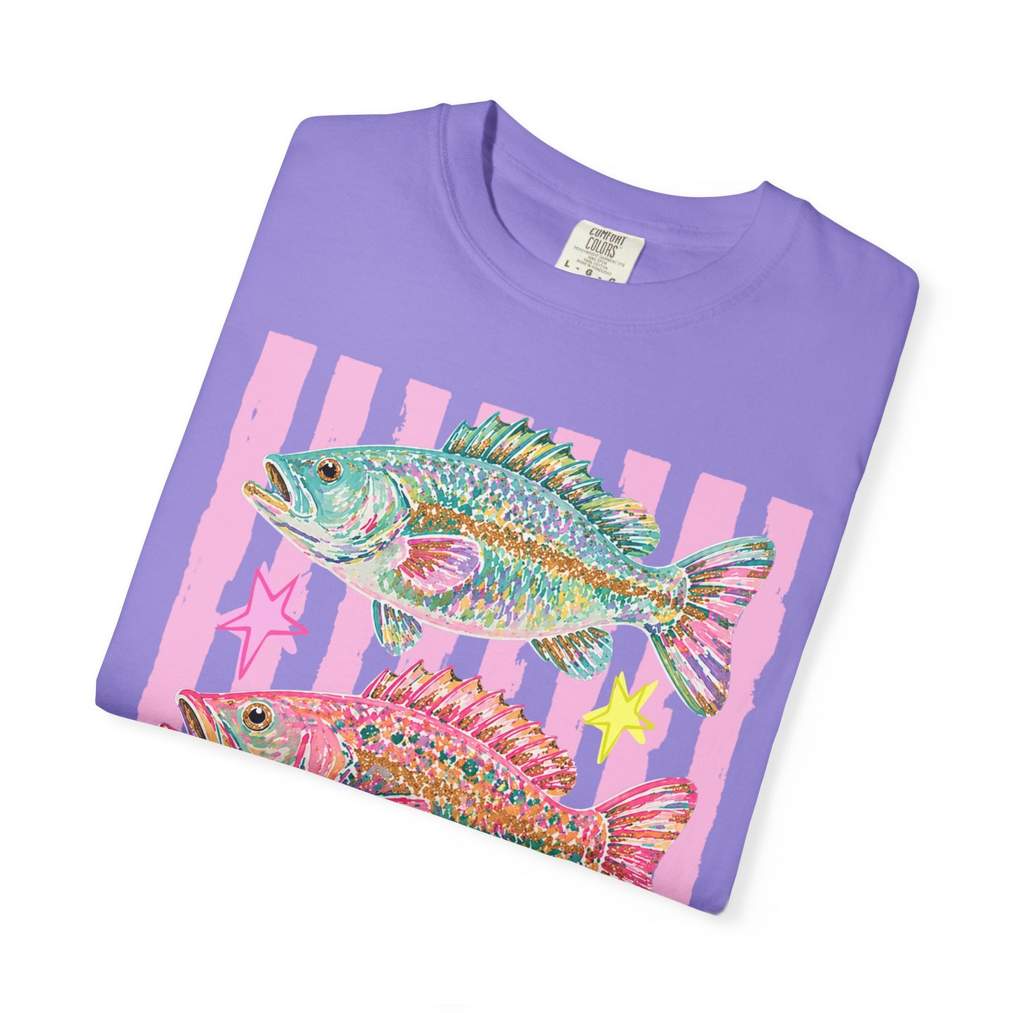Retro Coastal Fish Tee — Colorful Tropical Fish Graphic T-Shirt