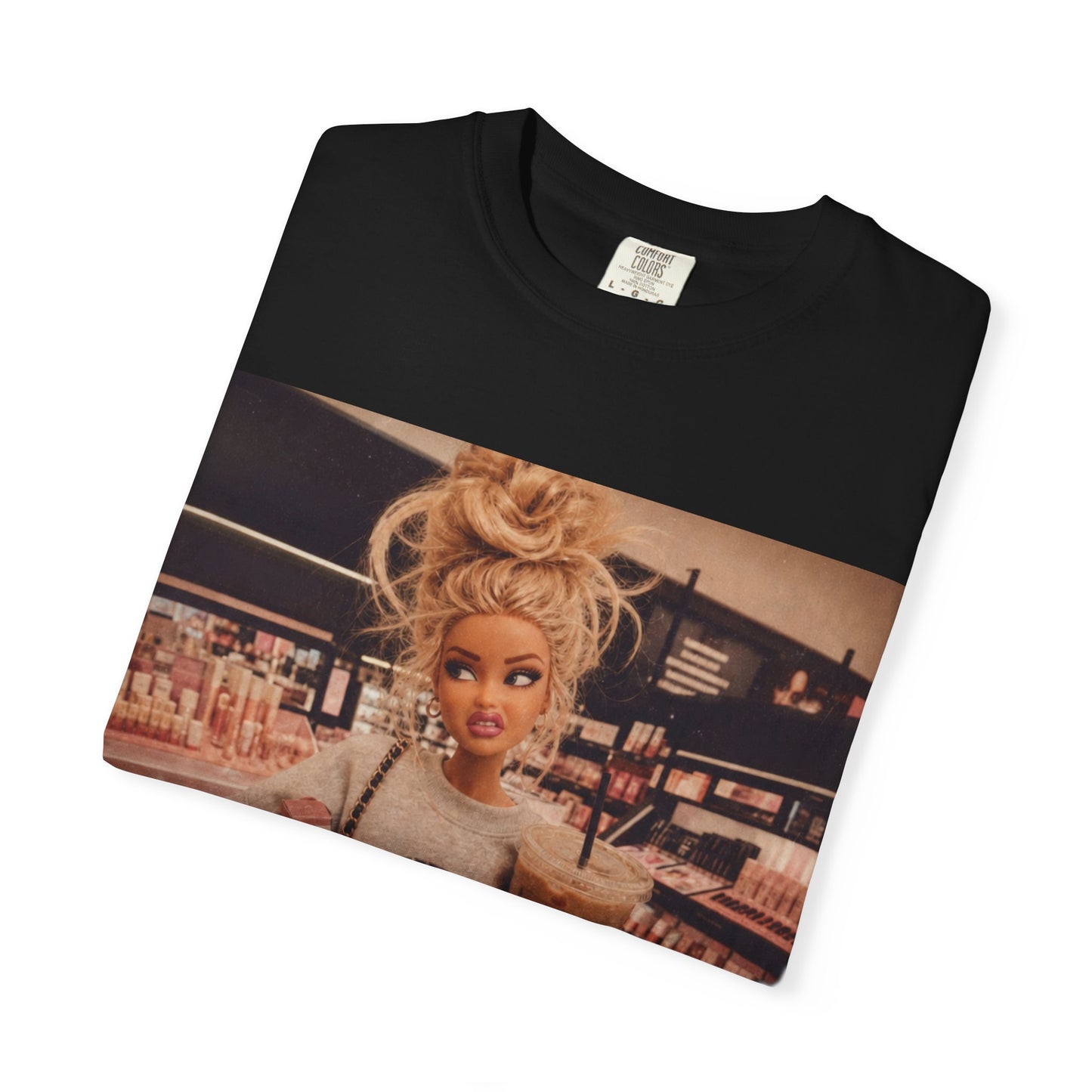 Barbie Doll Grocery Run T-Shirt — Retro Pop Art Photo Tee