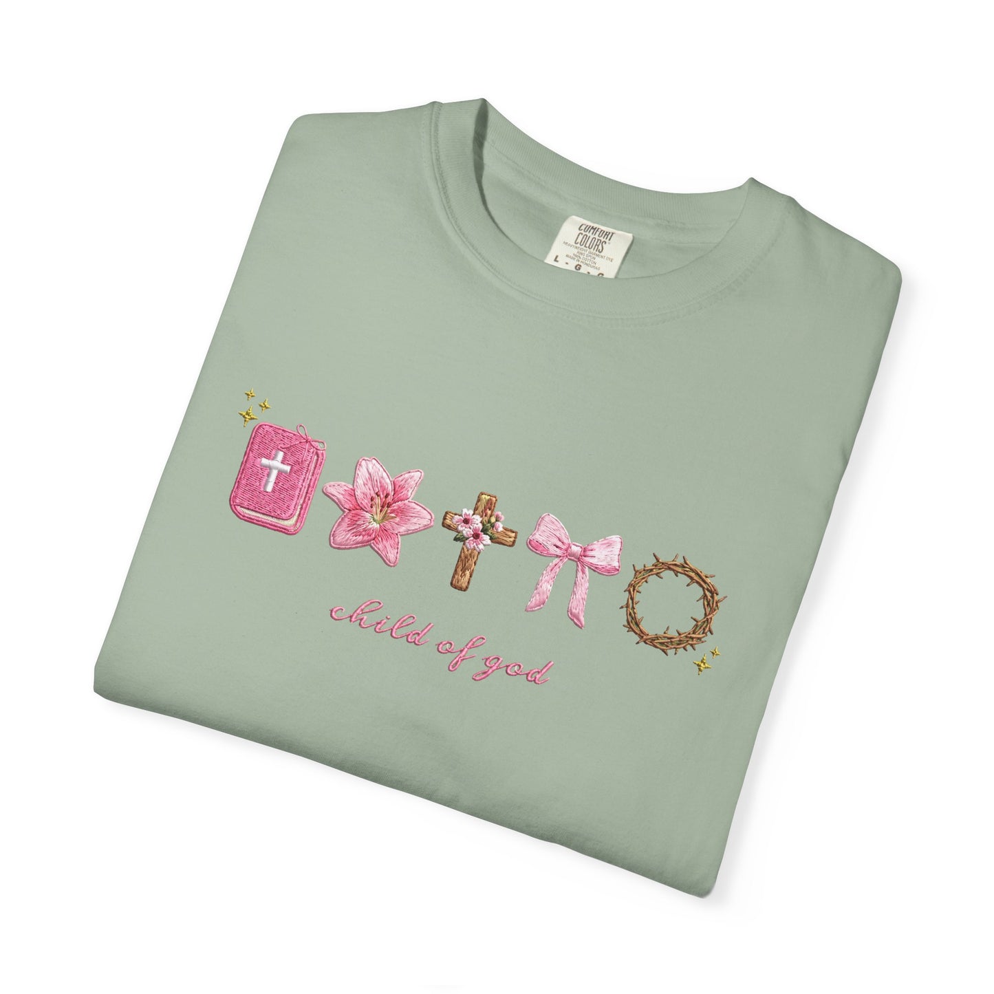 Child of God T-Shirt — Floral Cross & Bible Christian Tee