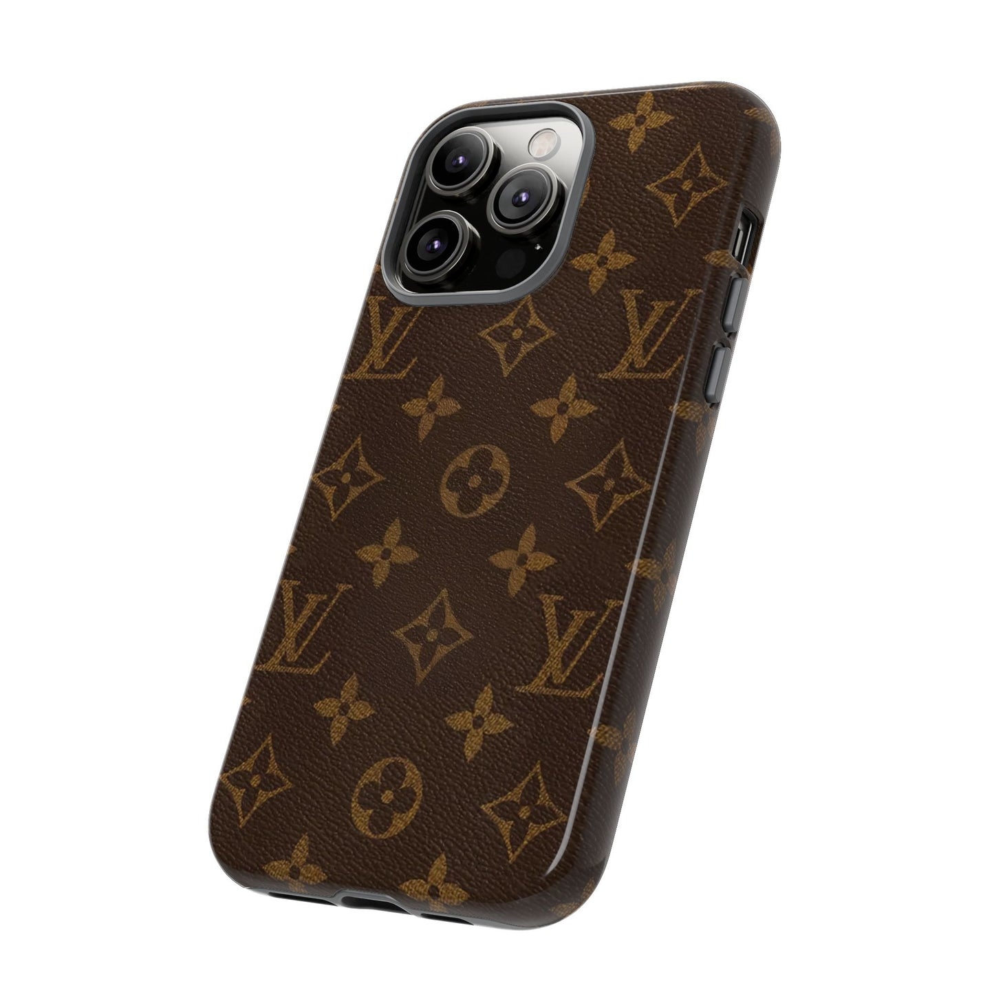Louis Inspired Luxury Monogram Phone Case — Brown Designer-Style Tough Case