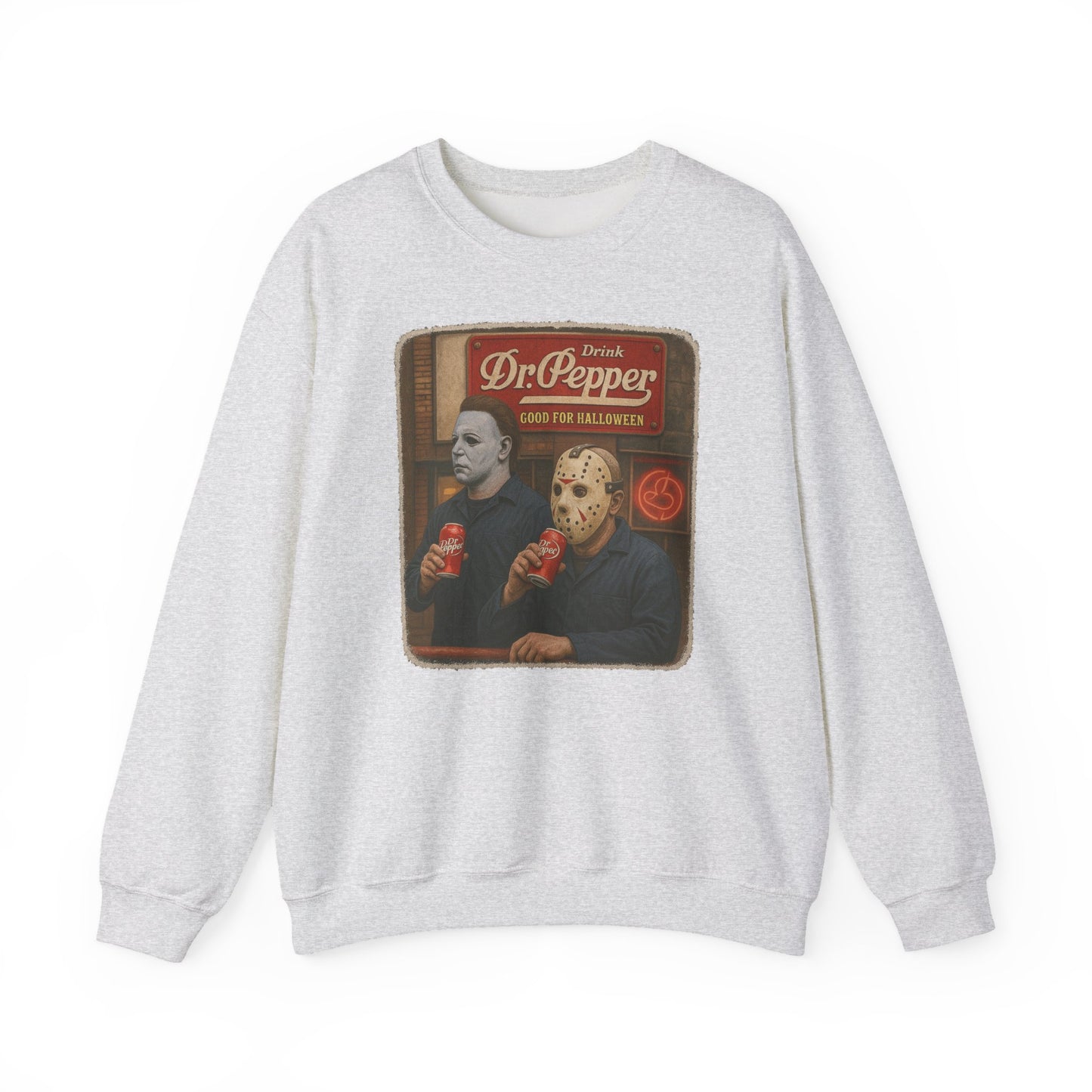 Halloween Horror Sweatshirt — Dr. Pepper "Good for Halloween" Retro Design