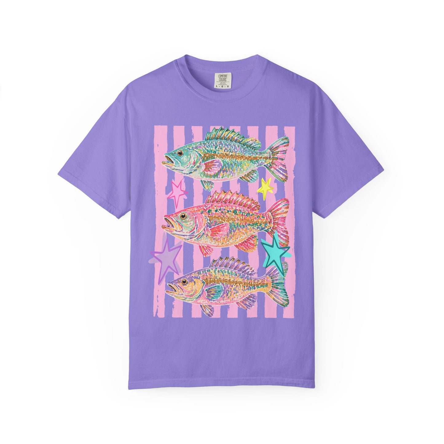 Retro Coastal Fish Tee — Colorful Tropical Fish Graphic T-Shirt