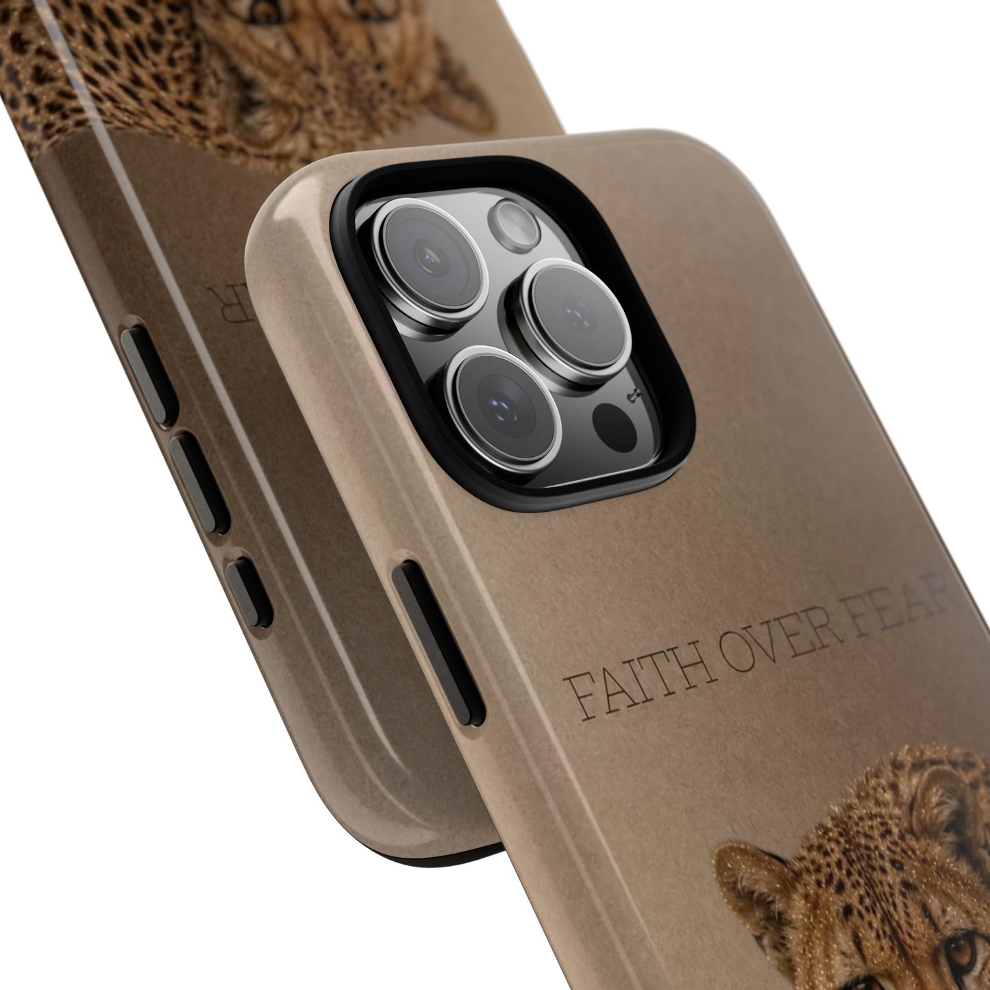 Faith Over Fear Cheetah Phone Case