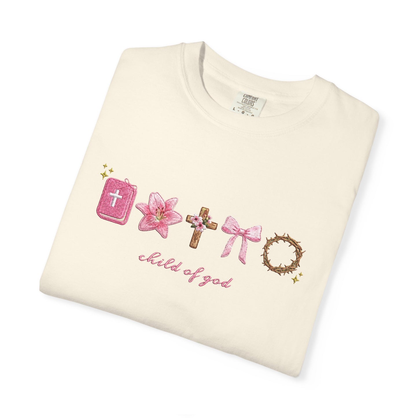 Child of God T-Shirt — Floral Cross & Bible Christian Tee