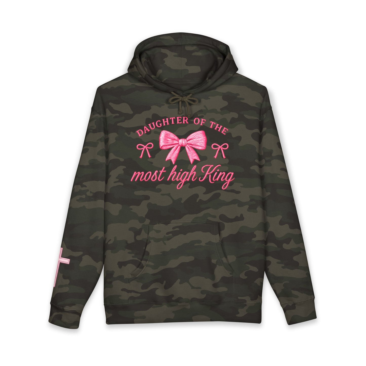 Hoodie – Daughter of the Most High King Pink Bow Christian Sweatshirt