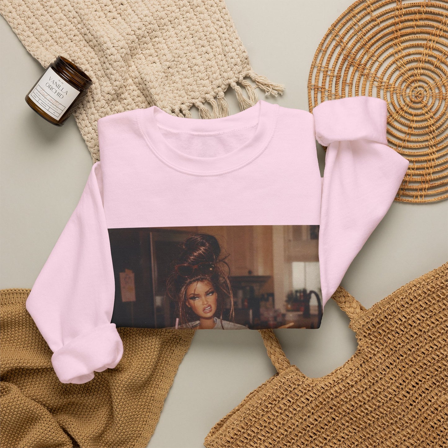 Crewneck Sweatshirt — Vintage Photo "go ask your dad" Cozy Pullover