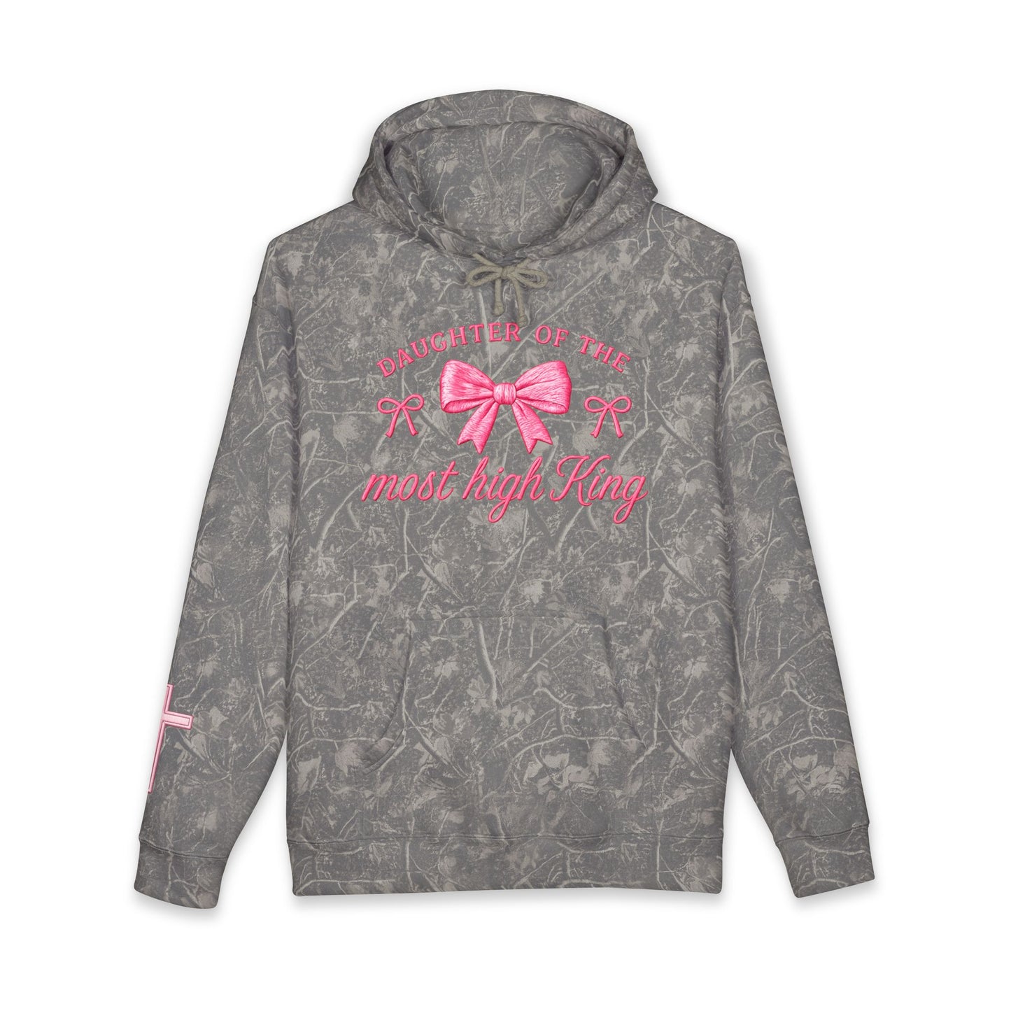 Hoodie – Daughter of the Most High King Pink Bow Christian Sweatshirt