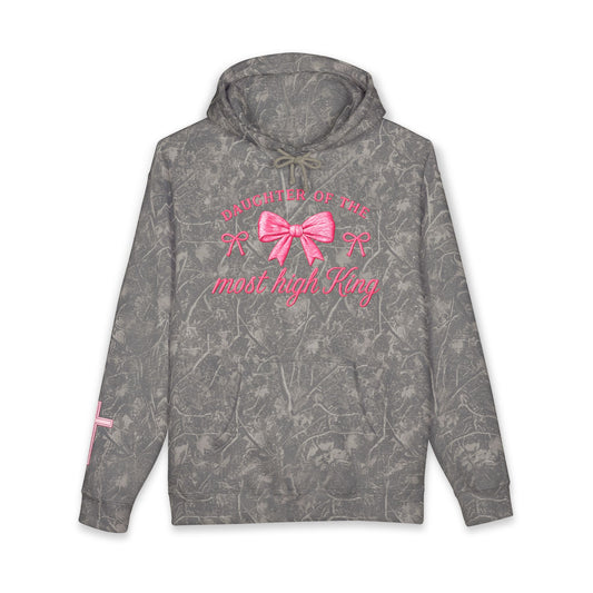 Hoodie – Daughter of the Most High King Pink Bow Christian Sweatshirt