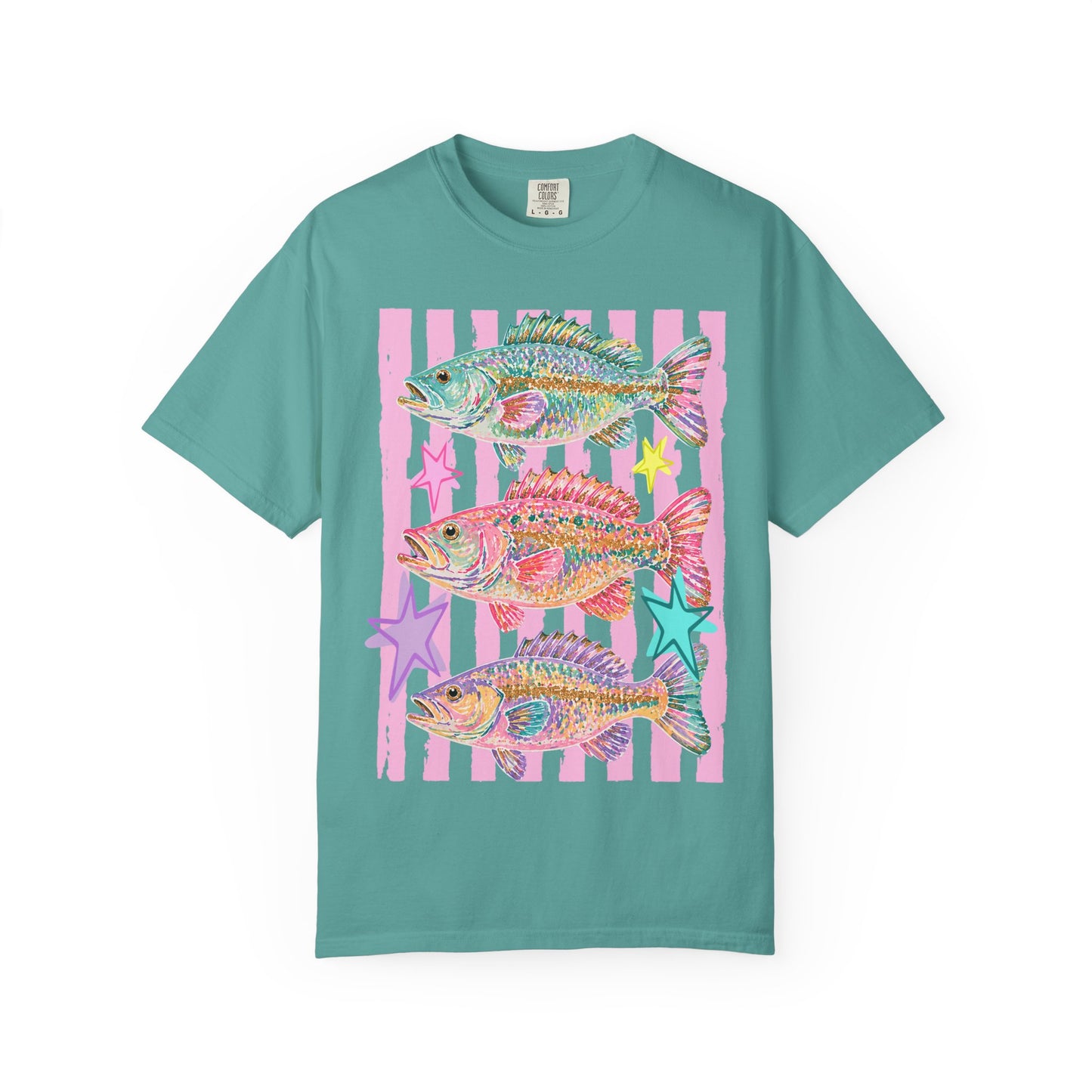 Retro Coastal Fish Tee — Colorful Tropical Fish Graphic T-Shirt