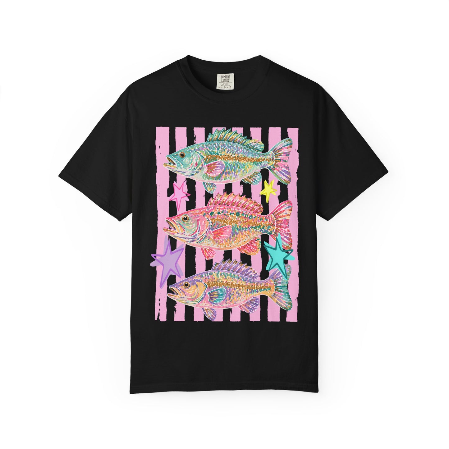 Retro Coastal Fish Tee — Colorful Tropical Fish Graphic T-Shirt