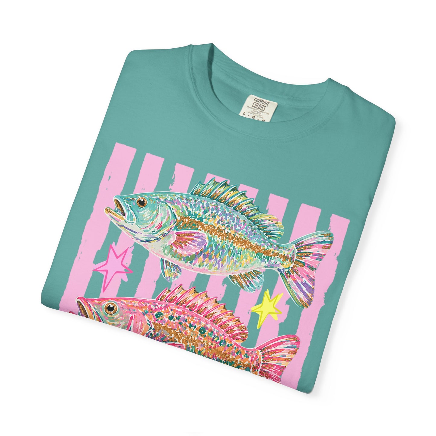Retro Coastal Fish Tee — Colorful Tropical Fish Graphic T-Shirt