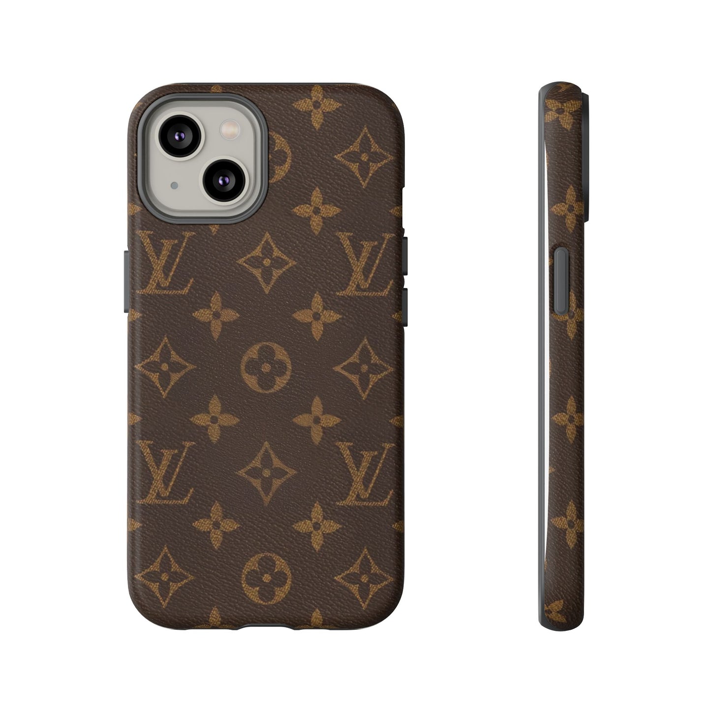 Louis Inspired Luxury Monogram Phone Case — Brown Designer-Style Tough Case
