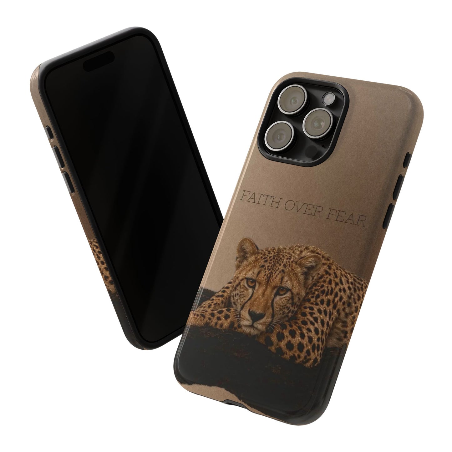 Faith Over Fear Cheetah Phone Case