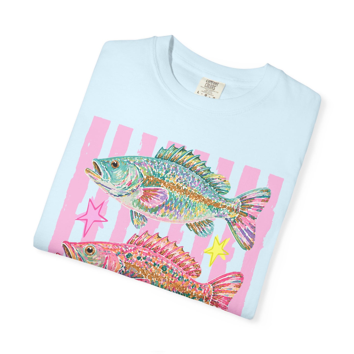 Retro Coastal Fish Tee — Colorful Tropical Fish Graphic T-Shirt