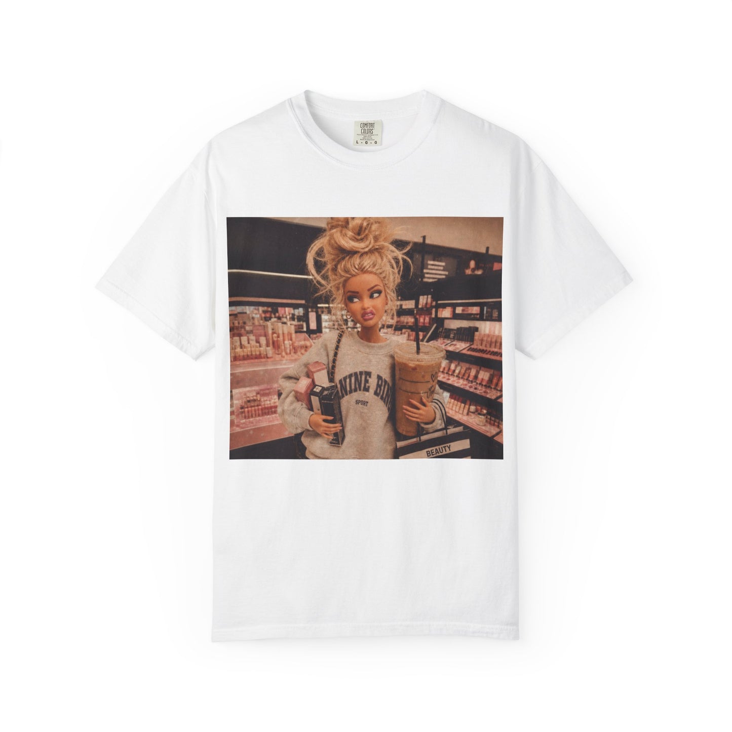 Barbie Doll Grocery Run T-Shirt — Retro Pop Art Photo Tee