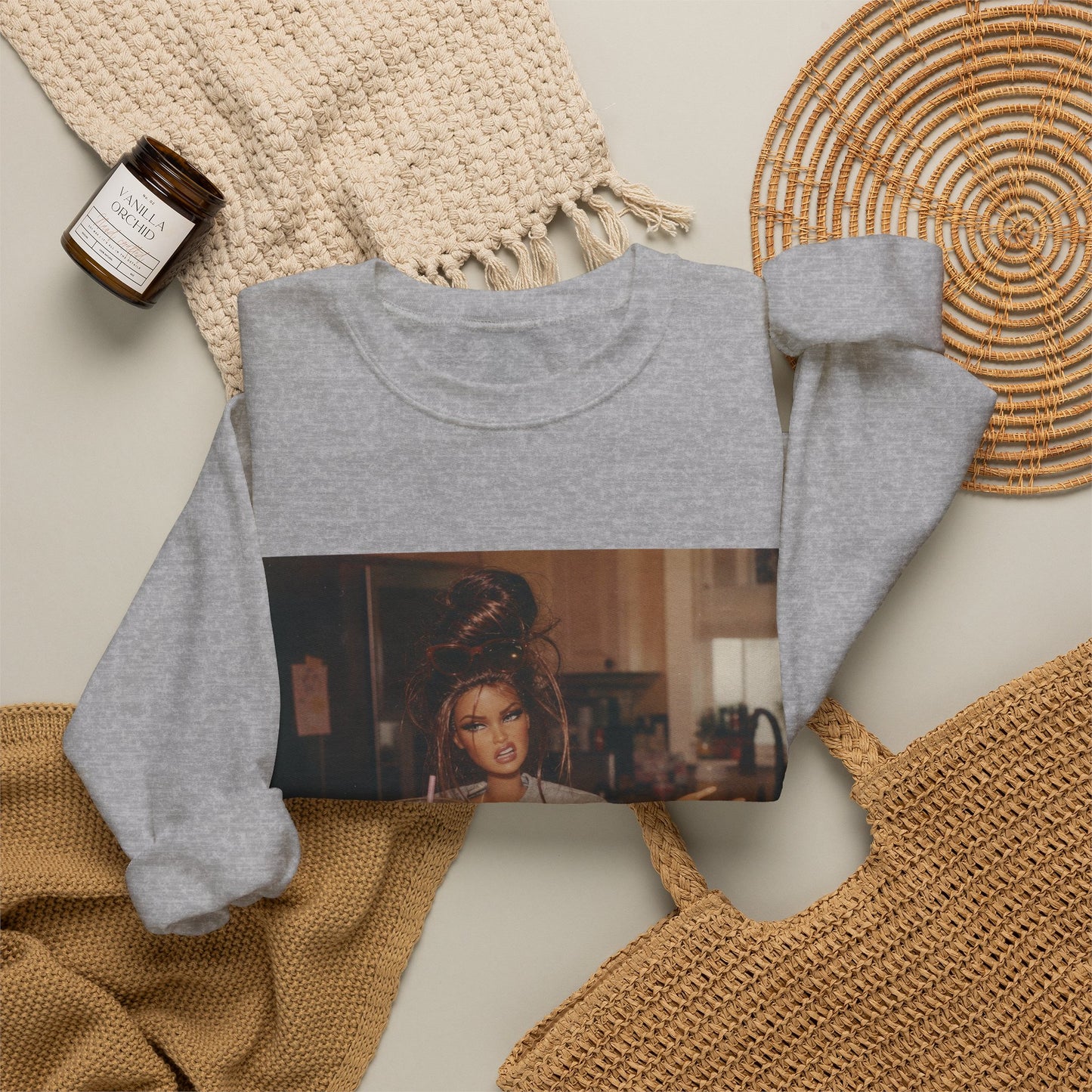 Crewneck Sweatshirt — Vintage Photo "go ask your dad" Cozy Pullover
